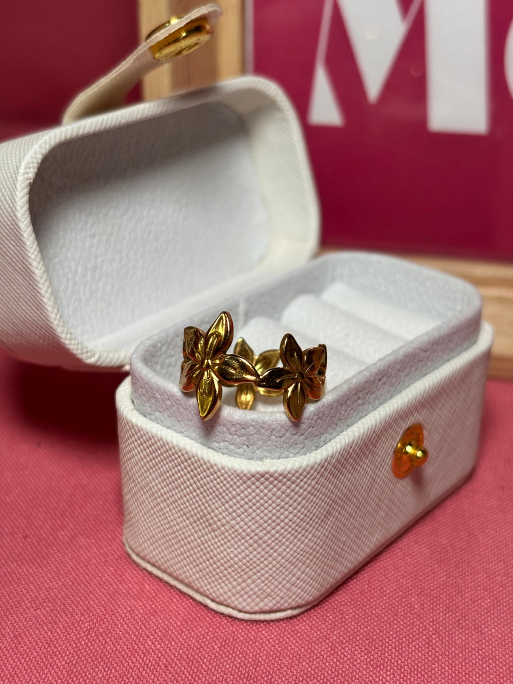 Anillo corona de flores