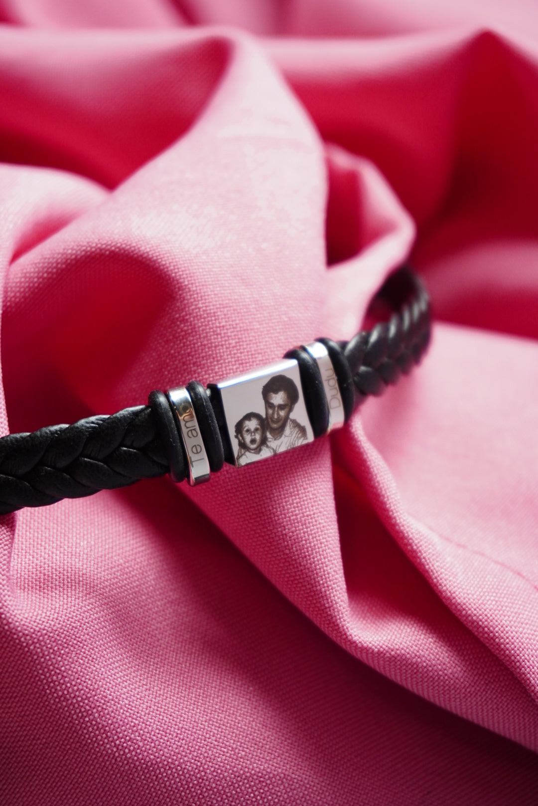 Pulsera de cuerina con foto