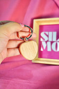 Llavero de madera corazón
