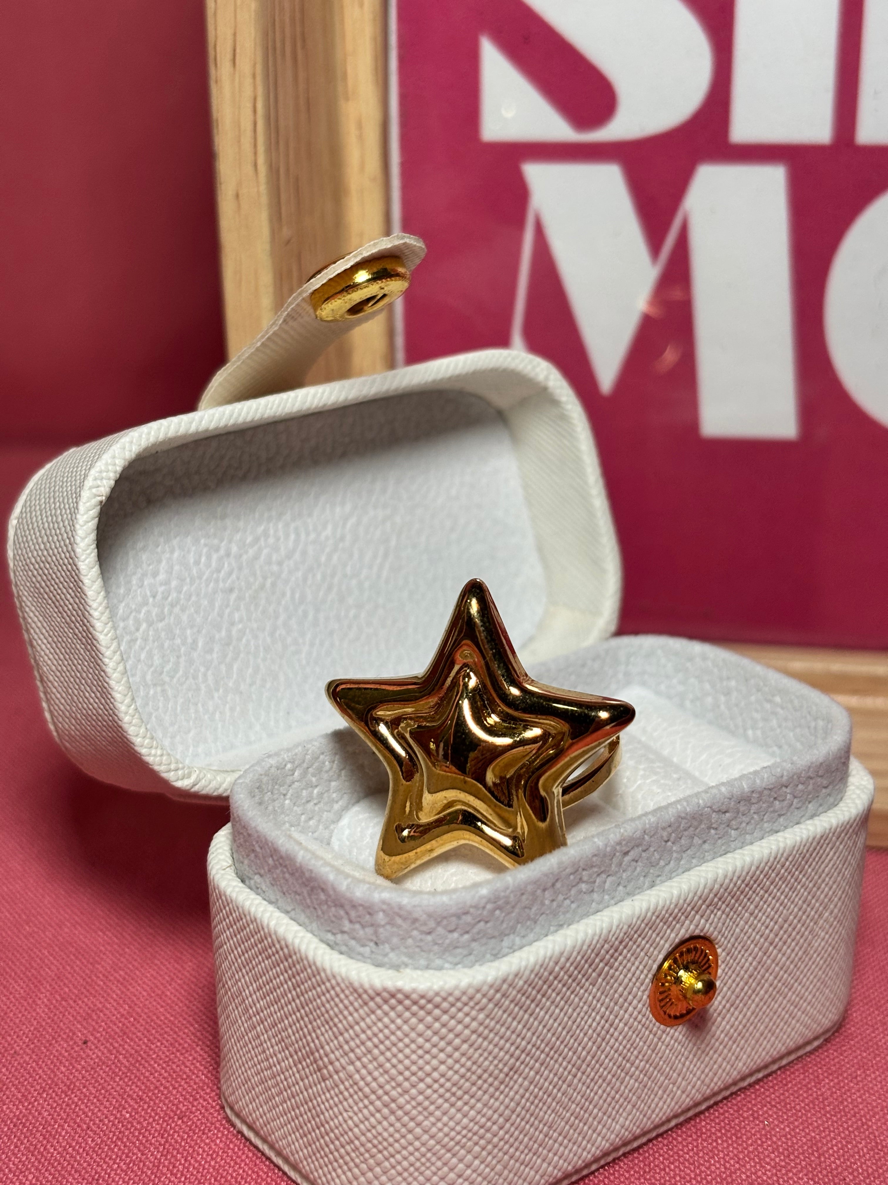 Anillo estrella chunky