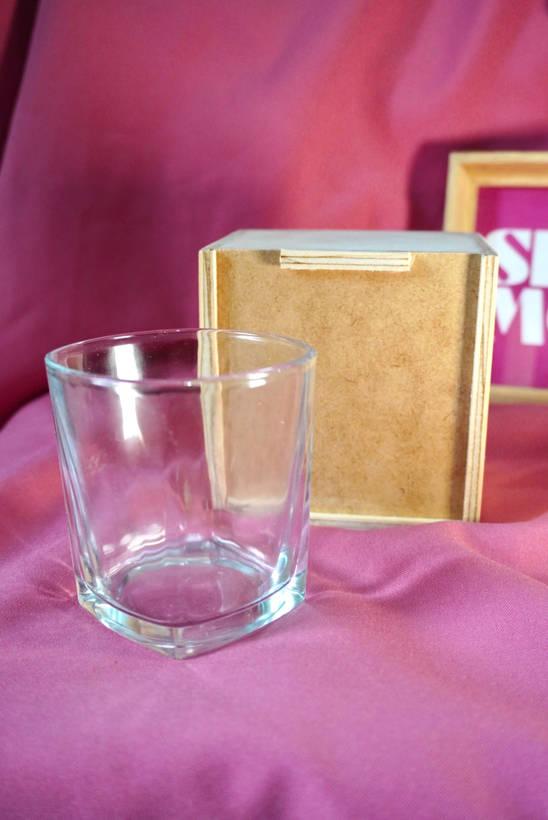 Vaso whiskero + caja personalizada