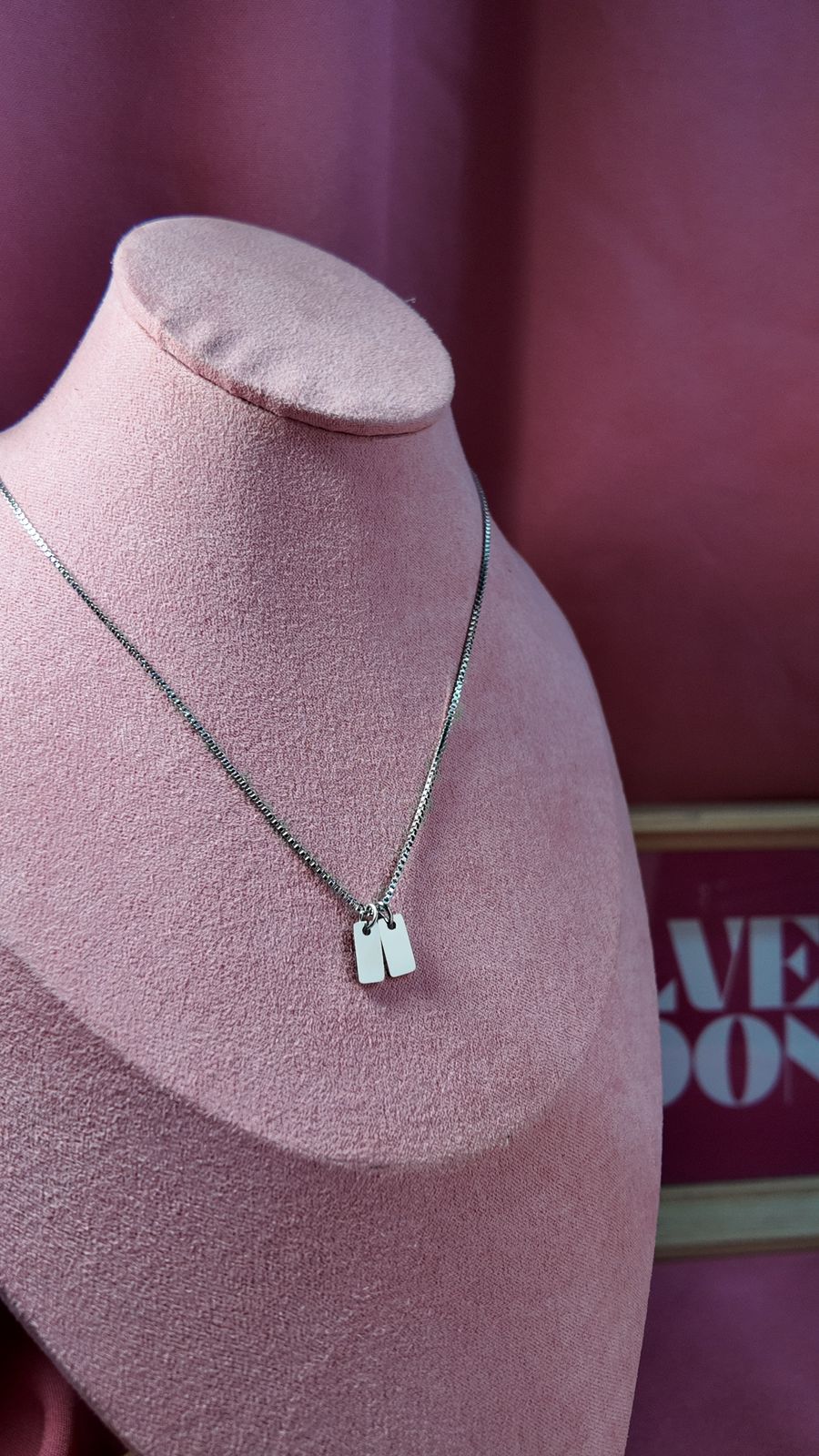 Collar mini de dos plaquitas